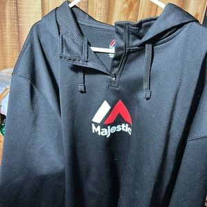 Majestic Black Zipper Neck XXL Hoodie